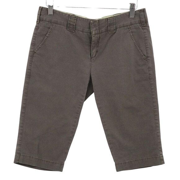 Vince Bermuda Shorts Womens 2 Brown Utilitarian Minimalist Neutral Normcore Long - Picture 1 of 16